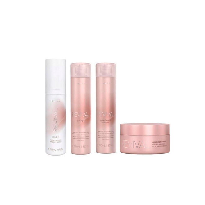 KIT BRAE REVIVAL + TRATAMENTO HOME CARE 4 PRODUTOS BRAE